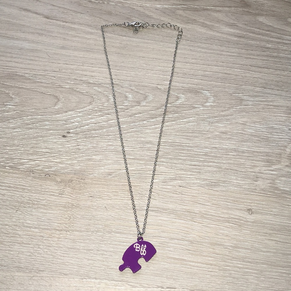 BFF puzzle piece necklace